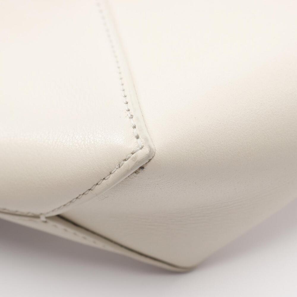 LOEWE Puzzlefold Pouch Clutch Bag Leather White - Picture 5 of 9